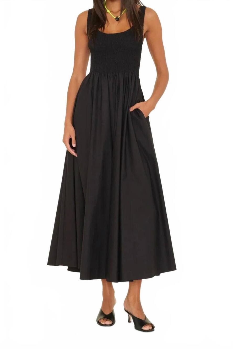 NEW XIRENA florence midi dress in black